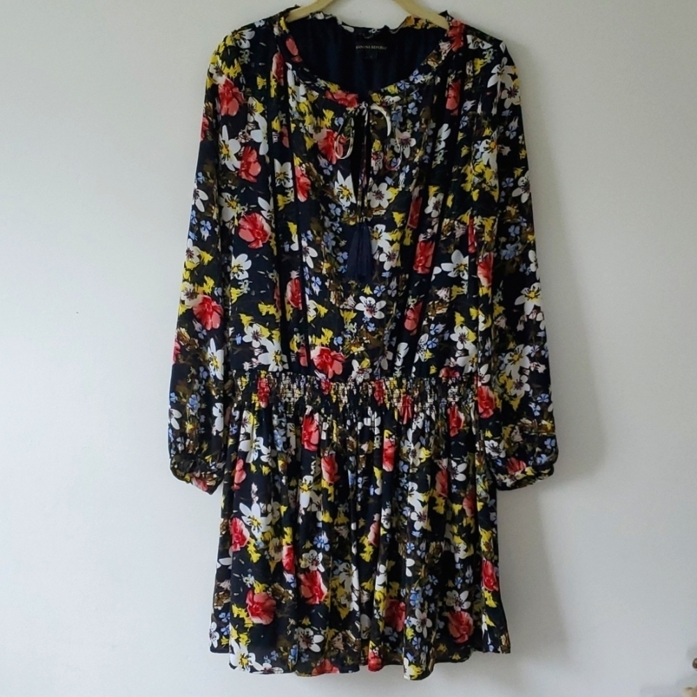 Banana Republic floral long sleeve dress